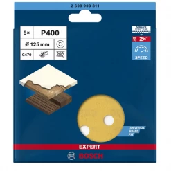 Bosch Disque Abrasif Perforé Disque Abrasif Auto-agrippant Expert C470 - 125 Mm - Grain 400 10 Bosch Disque Abrasif Perforé Disque Abrasif Auto-agrippant Expert C470 - 125 Mm - Grain 400 -Abrasif disque et brosse Soldes Boutique 2 13