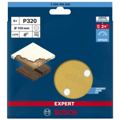 Bosch Disque Abrasif Perforé Disque Abrasif Auto-agrippant Expert C470 - 150 Mm - Grain 320 -Abrasif disque et brosse Soldes Boutique 2 5