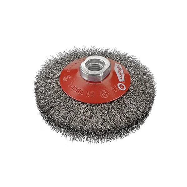 Brosse à Visser Sur Machine Brosse Circulaire Conique Abrasive écrou M14 X 2.0 Osborn100 Mm Acier 3 Brosse à Visser Sur Machine Brosse Circulaire Conique Abrasive écrou M14 X 2.0 Osborn100 Mm Acier