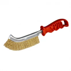 Outifrance Brosse Métallique Manuelle Brosse Convexe Métallique Spid Originale 245 Mm Acier Laitonné Rouge -Abrasif disque et brosse Soldes Boutique brosse metal spid originale