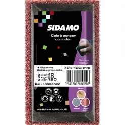 Cale à Poncer Cale à Poncer Sidamo Avec 9 Patins Auto-agrippants 72 X 123 Mm