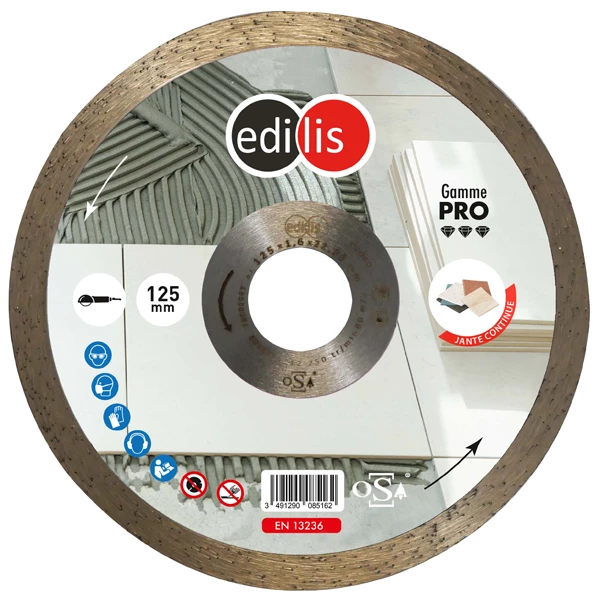 Edilis Disque Diamant Diamètre 125 Disque Diamant à Jante Continue Pour Carreleur Ø 125 Mm 3 Edilis Disque Diamant Diamètre 125 Disque Diamant à Jante Continue Pour Carreleur Ø 125 Mm