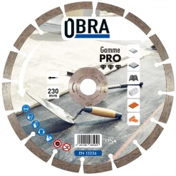Obra Disque Diamant Diamètre 230 Disque Diamant Pro Pour Matériaux Durs Ø 230 Mm