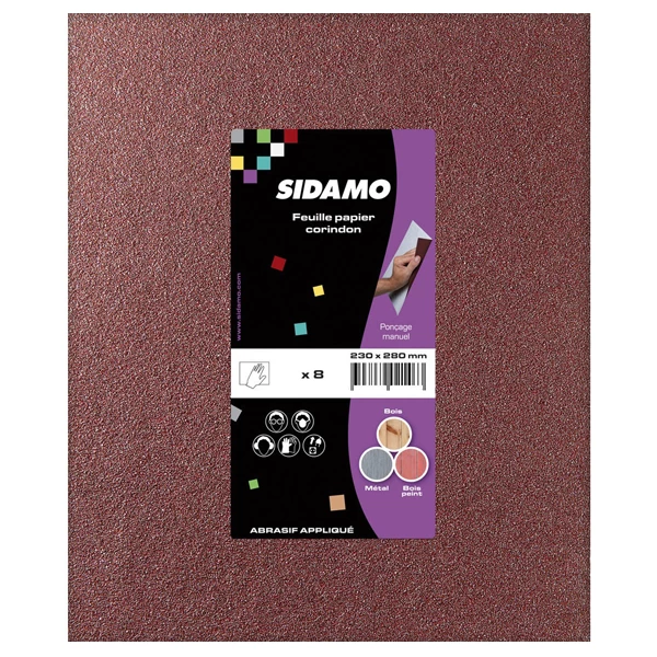 Feuille Abrasive Rectangulaire Non Perforée Feuille Corindon 230 X 280 Mm Grain 120 - Lot De 8 Sidamo 10902147 3 Feuille Abrasive Rectangulaire Non Perforée Feuille Corindon 230 X 280 Mm Grain 120 - Lot De 8 Sidamo 10902147