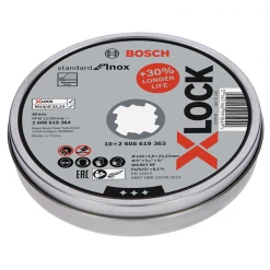 Disque à Tronçonner ø 125 Mm Disque à Tronçonner Inox - X-Lock Bosch - 125 X 1.6 X 22.23 Mm - Lot De 10 2608619364 -Abrasif disque et brosse Soldes Boutique p239081 pic