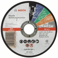 Disque à Tronçonner ø 125 Mm Disque à Tronçonner Multi-matériaux Bosch Diamètre 125 Mm 2608602383