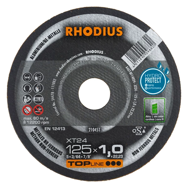Rhodius Disque à Tronçonner ø 125 Mm Disque à Tronçonner Pour Aluminium XT24 125 X 1 X 22.23 Mm 210451 4 Rhodius Disque à Tronçonner ø 125 Mm Disque à Tronçonner Pour Aluminium XT24 125 X 1 X 22.23 Mm 210451 – Image 2
