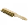 Brosse Métallique Manuelle Brosse à Main En Fil Laiton Droit 0.30 Mm - Osborn - Manche Bois Longueur 295 Mm