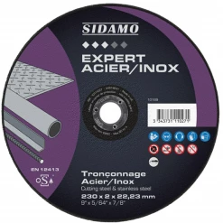 Disque à Tronçonner ø 230 Mm Disque à Tronçonner Expert Inox Acier Diamètre 230 Mm Sidamo 10111027