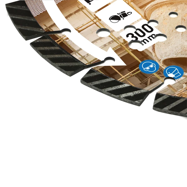 Obra Disque Diamant Diamètre 250 300,350, 400, 700 Et 1000 Disque Diamant Mixte Haut De Gamme Ø 300 Mm 4 Obra Disque Diamant Diamètre 250 300,350, 400, 700 Et 1000 Disque Diamant Mixte Haut De Gamme Ø 300 Mm – Image 2