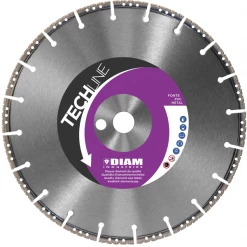 Diam Industries Disque Diamant Diamètre 230 Disque Diamant TechLine RS60 Acier Fonte Et PVC Ø 230 X 22,23 Mm