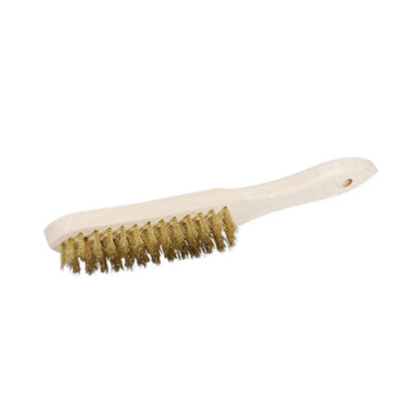 Théard Brosse Métallique Manuelle Brosse à Main En Fil Laiton Pour Surface Métallique - Manche En Bois 3 Théard Brosse Métallique Manuelle Brosse à Main En Fil Laiton Pour Surface Métallique - Manche En Bois